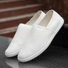 Linen Breathable Casual Flats Shoes Men's Canvas Loafers Fashion Men Canvas Shoes Slip On Fisherman Driving Footwear White Shoes