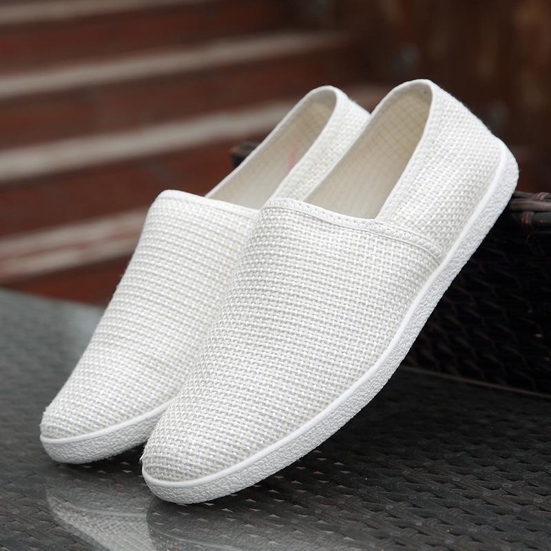 Fashion Spring Espadrilles Men Casual Shoes Breathable Canvas Shoes Male Fashon Trend Driving Shoes Men Slip On Loafers Summery89