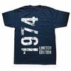 Unisex Women Birthday Anniversary T-shirts 1974 50th 50 Years Old Limited Edition Vintage Cotton T Shirt Gift Short Sleeve Tee Tops