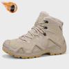Men's High-Top Non-Slip Hiking Boots - Large Size, Thick-Soled, Warm Velvet-Lined Martin Boots for Autumn/Winter.
