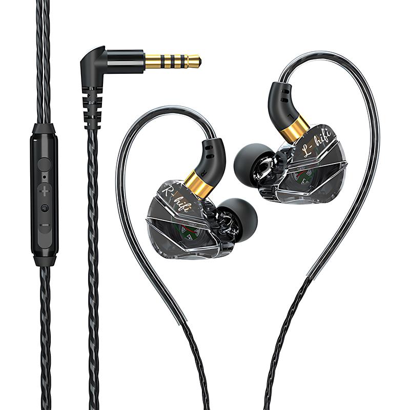 VAORLO Оригинальные проводные наушники 9D HIFI с мощными басами и микрофоном для спорта, игр и музыки