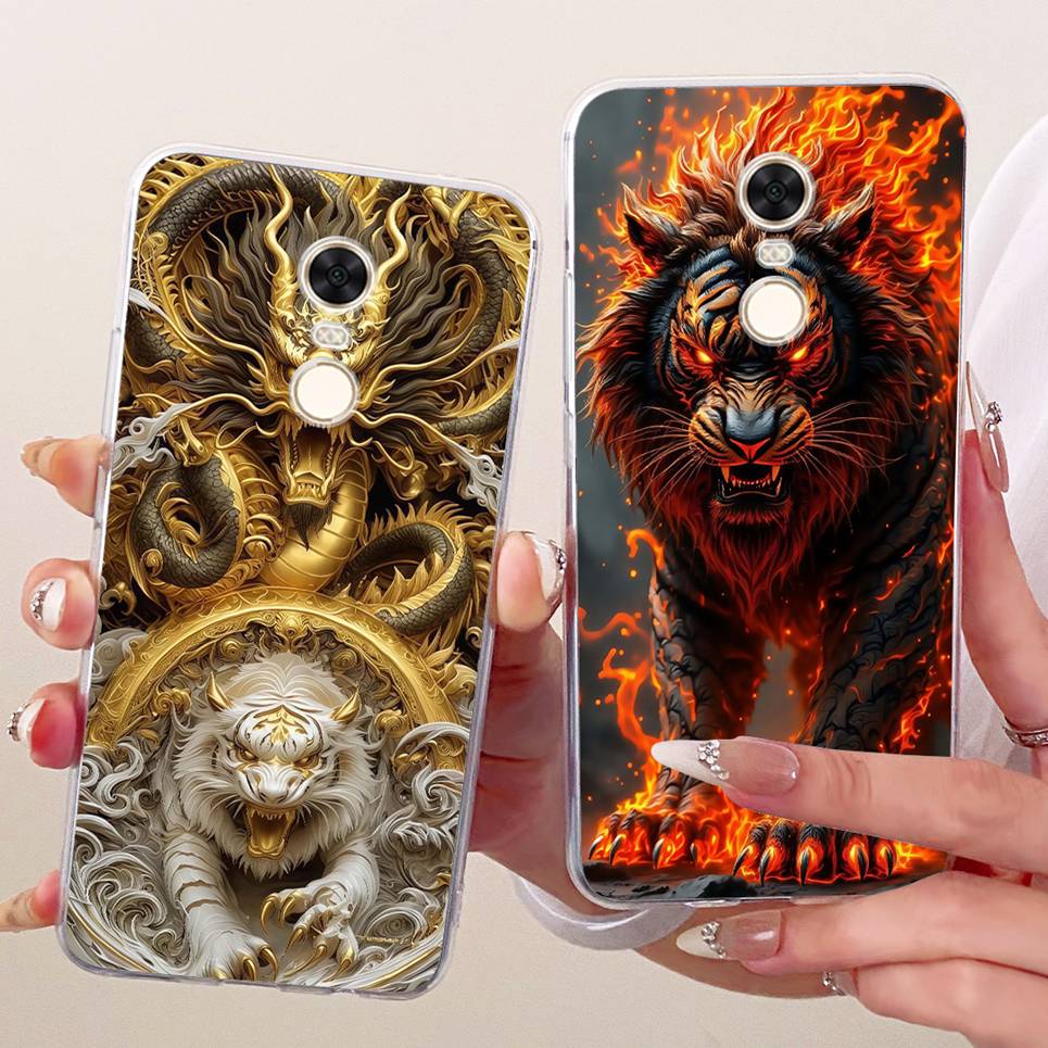 Чехол для телефона Xiaomi Redmi 5 Plus 5Plus Redmi5 с рисунком Китайский дракон Милый кот Мультяшный узор Мягкая прозрачная силиконовая задняя крышка
