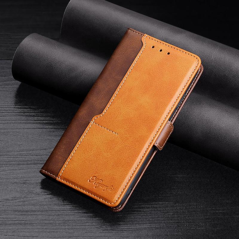 Кожаный чехол-книжка для Nokia 5.1/G60 5G с карманом для карт