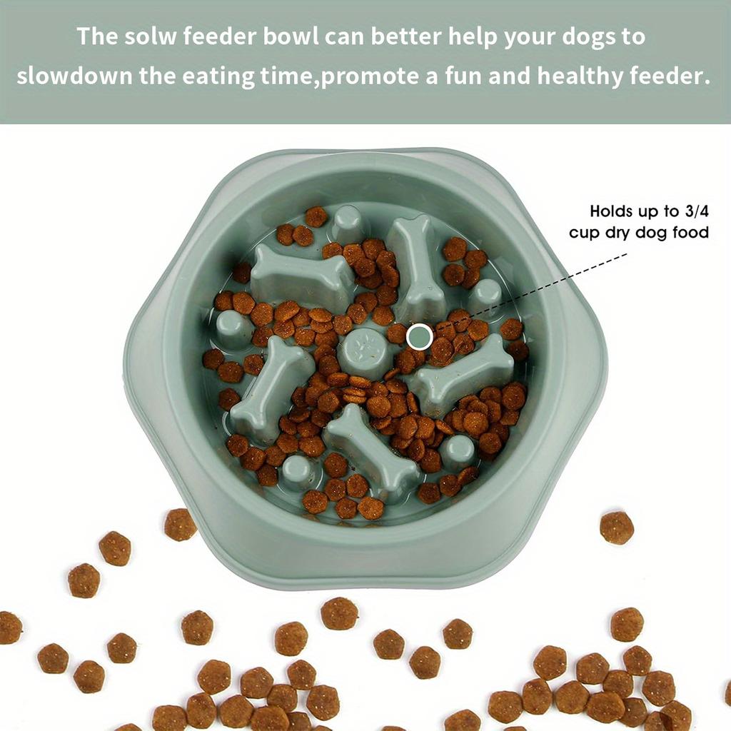 1 шт. миски для медленного кормления собак - противоскользящие, с интерактивным дизайном в виде лабиринта для мелких и средних домашних животных, с защитой от вздутия живота и удушья
