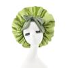 Silk Satin Sleep Cap with Ribbon Bow for Women - Elastic Wide Brim Bath Headscarf Hat for Hair Care