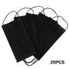 50/100/200pcs Black Disposable Mask with Elastic Earloops Anti-Dust Face Mask
