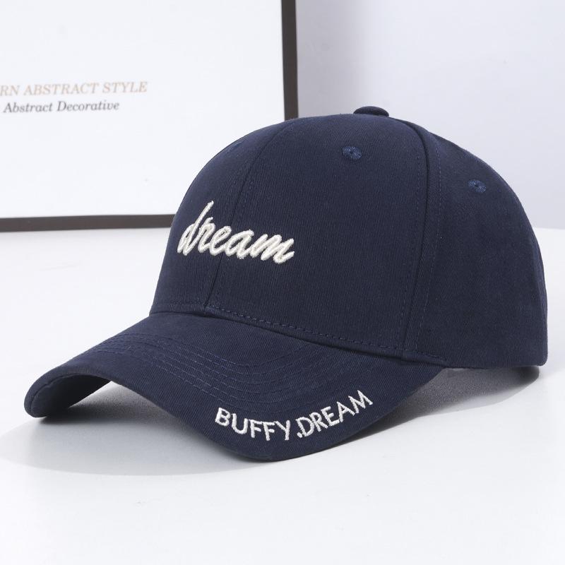 Hat Women's Summer New Hardtop Baseball Hat Men's Fashion Letter Embroidered Sunscreen Duck Tongue Hat Couple Hat