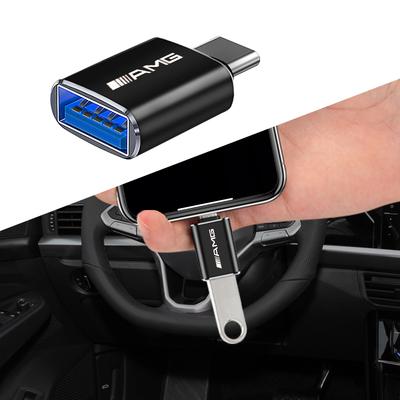 1 шт. Автомобильный USB Type C кабель-конвертер Зарядный адаптер Автоаксессуары Для Mercedes Benz AMG W212 W205 W246 W176 W213 GLC GLE GLS ML Приветственная лазерная лампа