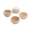 4 Pieces Wooden Craft Bowl Crafts Art Counting Sorting Kits Painting Unfinished