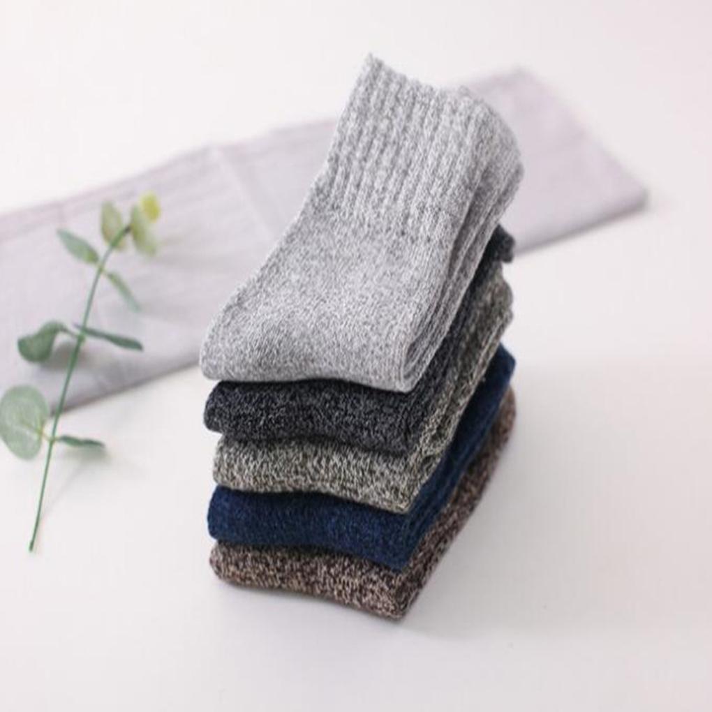 1 пара мужских носков Зимняя холодная погода Нескользящие чулочные изделия Удобная грелка для ног Средняя длина Мягкая одежда для переодевания Обувь