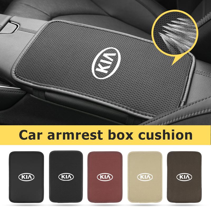 DWBR1 Car Armrest Center Console Cushion Auto Arm Rest Pad For KIA K5 K2 Rio Optima Sportage Venga Sorento Stonic Forte