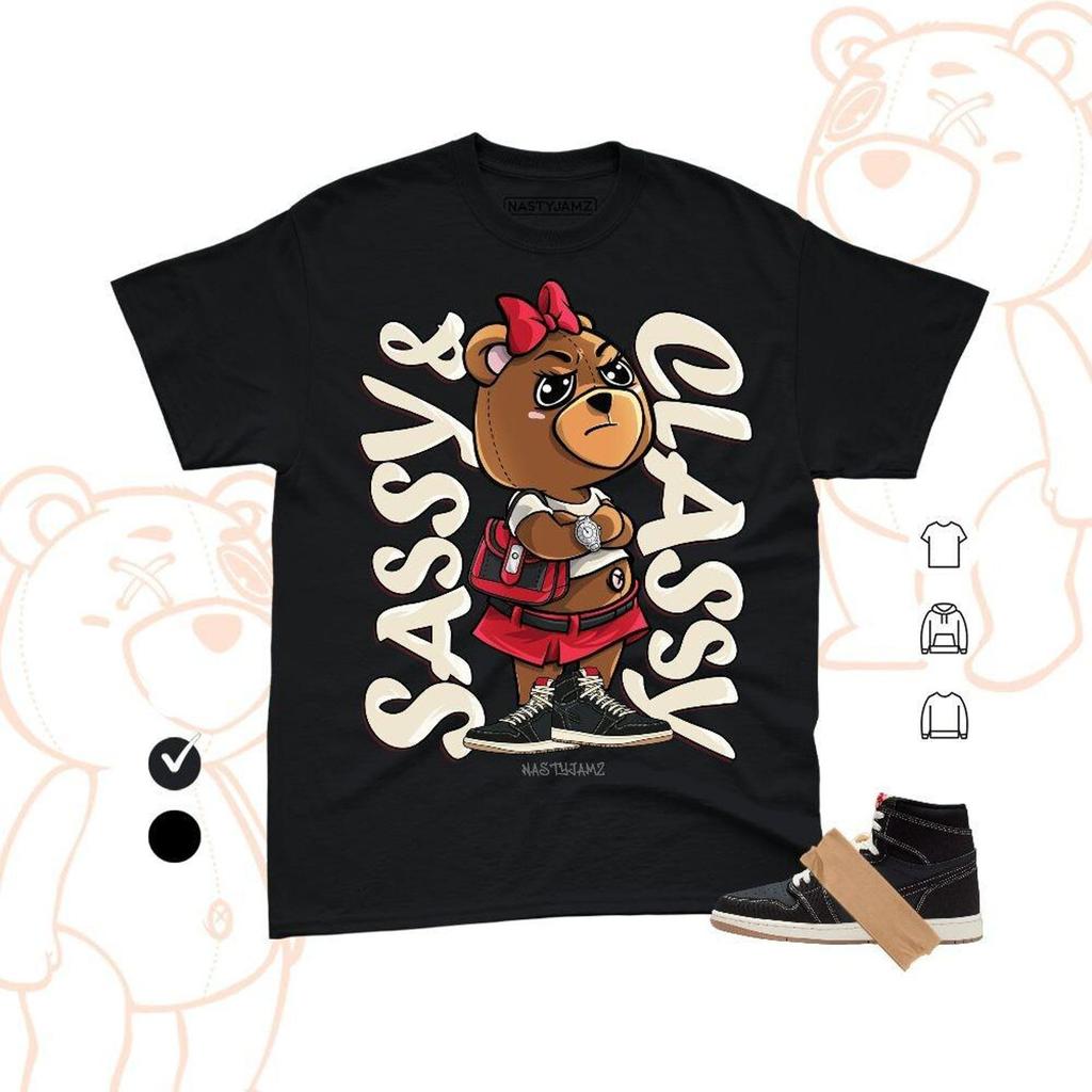 AJ 1 Retro High OG Flight Club Sassy Classy Streetwear Graphic Tee, Unisex Casual Tee, Sneaker Match Shirt and kids tshirt, Bella Canvas Color Black