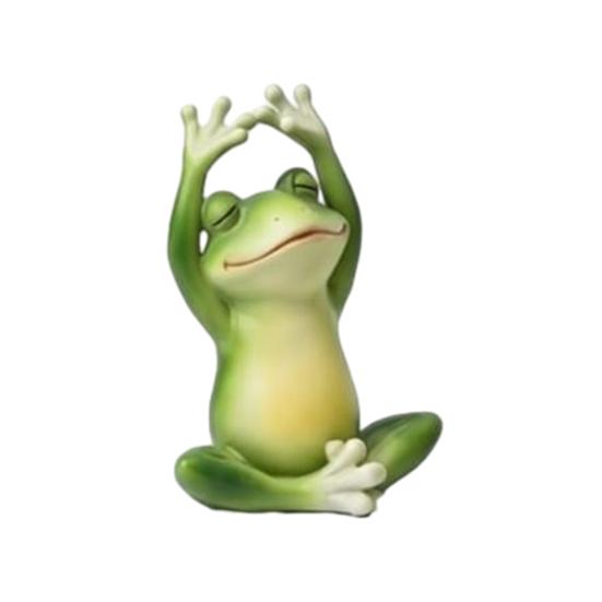 Garden Frog Ornament Small Waterproof Sitting Frog Resin Frog Sculpture Figurine Cute Standing