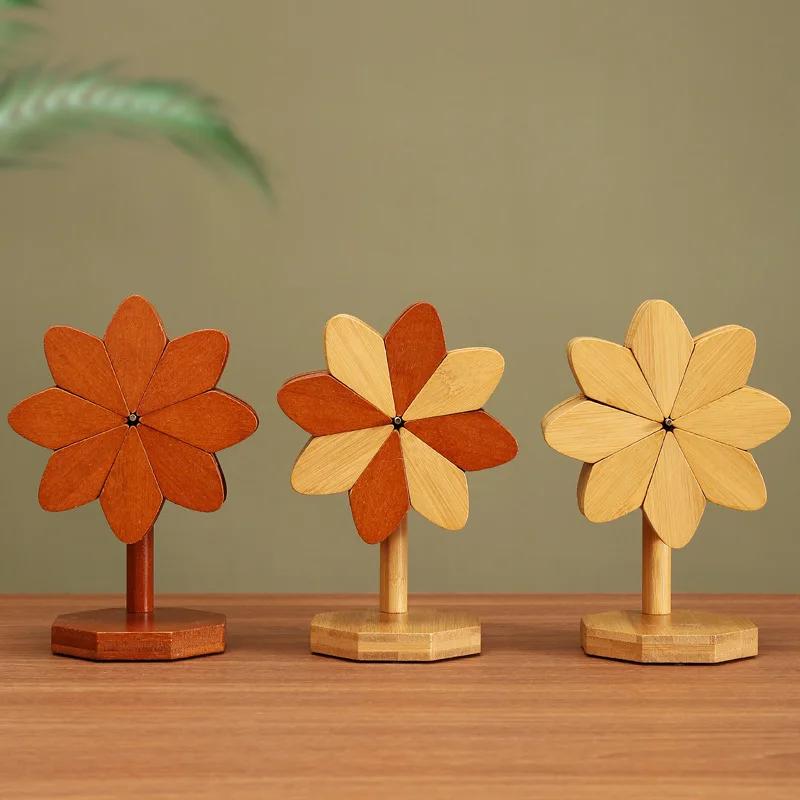 Деревянные подставки под тарелки, набор кухонных салфеток, противоожоговые изоляционные коврики в форме ветряной мельницы, термостойкие подставки под стол, коврики для горячей плиты