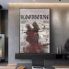 Dark Hunter B-Bloodborne Game Poster HD art самоклеящаяся водонепроницаемая стена для дома, гостиной, спальни, бара, эстетическое украшение