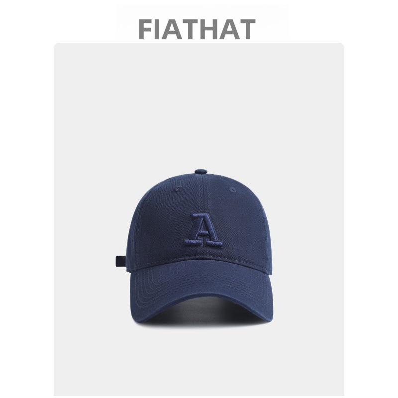 Корейская вышитая бейсболка 'A' - Мягкий верх, Лестная посадка, Универсальная унисекс кепка-утка в японском стиле, Модный бренд.