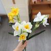 Реалистичные искусственные цветы нарцисса, шелковые цветы, искусственный букет, украшение для дома
