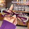 Diamonds Ladies Fashion Small Frame Anti-Blue Light Presbyopia Glasses Transparent Lenses Luxury Elderly Reading Glasses
