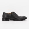 Men's Black Smooth Leather Lace-up Derbies