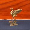 Cultural Toys Crane Figurines Pure Brass Brass Miniatures Red-crowned Crane Sculpture  Office Gift MIT