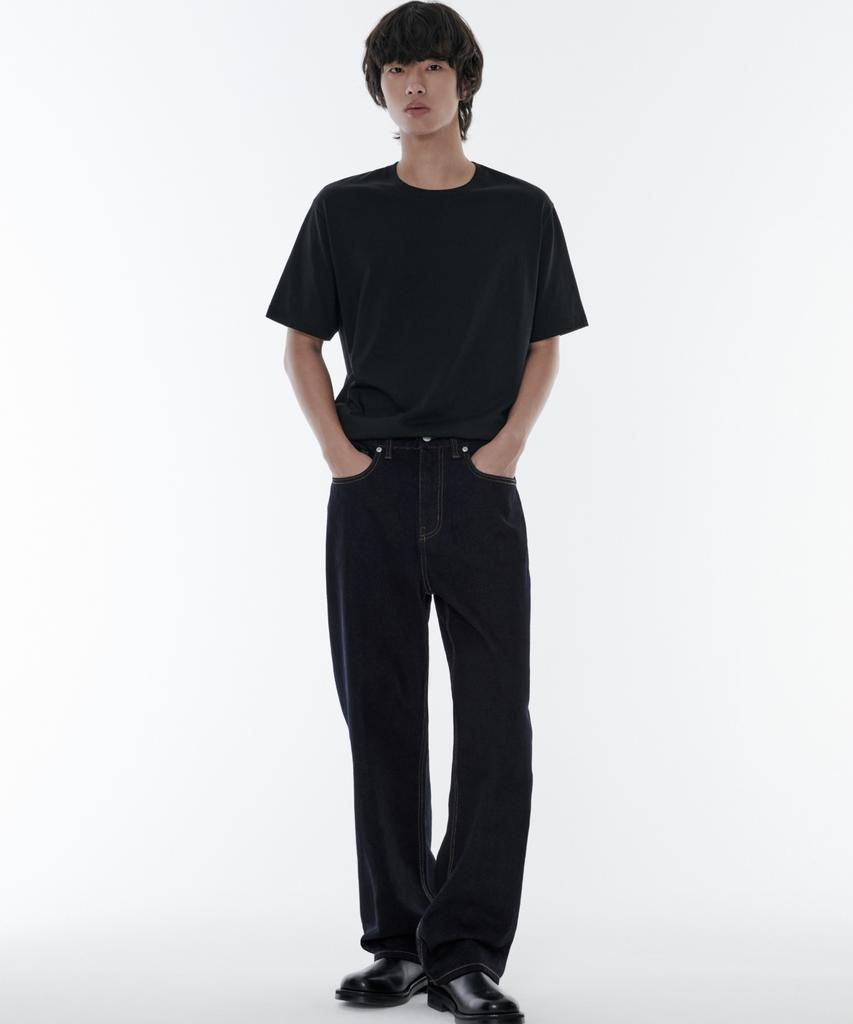 MUSINSA STANDARD Loose Straight Denim Pants [Deep Indigo]
