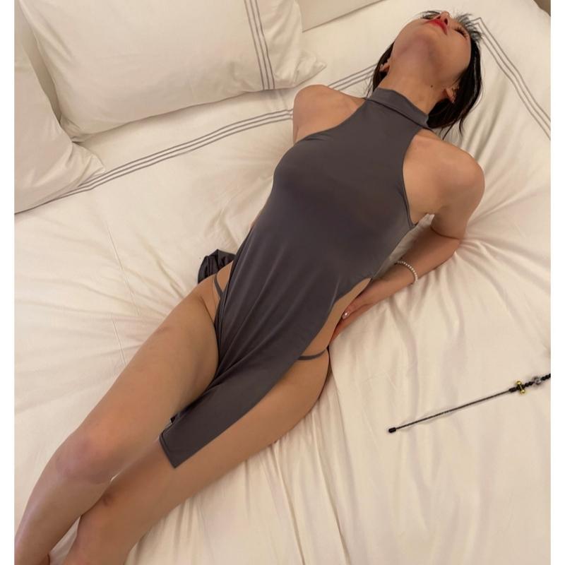 Sexy Cheongsam Babydoll Dress See Trough Chemises Lingerie Hot Sexy Dress Cosplay Game Costume for Women