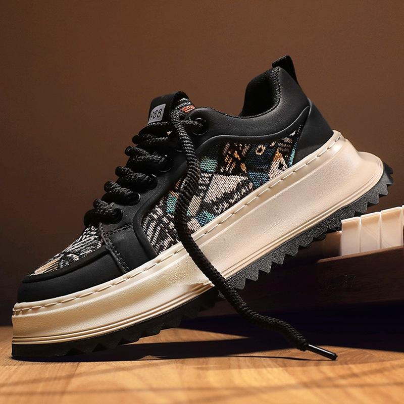 Нишевый дизайн мужская обувь Харадзюку весна 2025 новая повседневная спортивная обувь студенческая обувь на платформе для увеличения роста мужская