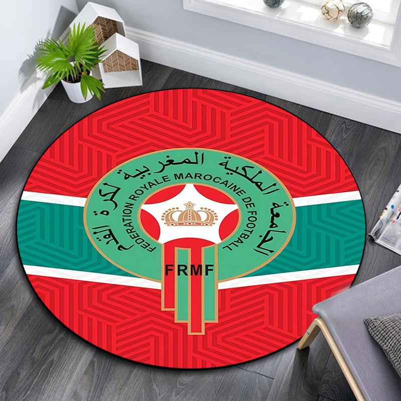 Morocco pattern round rug,Carpet Rug for Living Room Bedroom Playroom ,Non-slip Floor Mat,Holiday Gifts and Birthday Gifts.