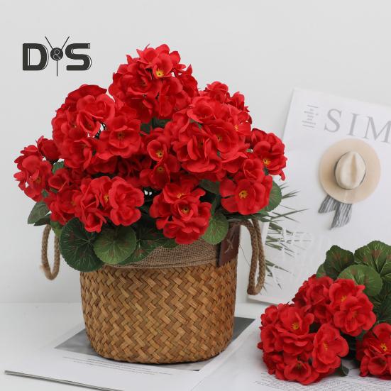 1/2 шт. искусственная герань реалистичные устойчивые к ультрафиолетовому излучению искусственные цветы для свадебной вечеринки в помещении и на открытом воздухе офисный стол центральный элемент пластиковые искусственные цветочные растения