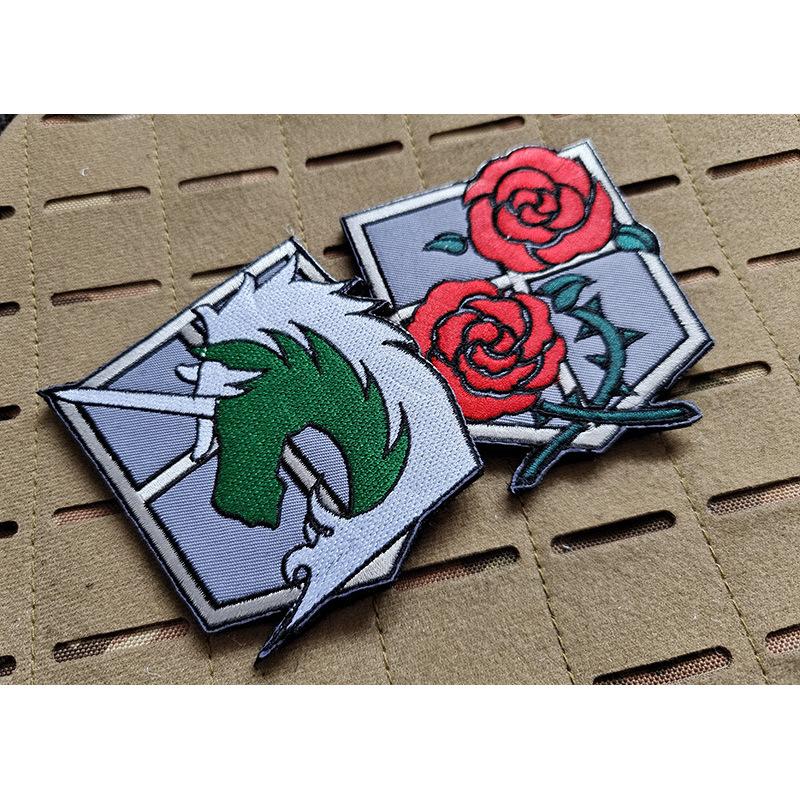 Нашивка Attack On Titan с вышитыми нарукавными повязками Wings Of Liberty из ПВХ, резиновые нашивки для тактического рюкзака, японская наклейка-аниме