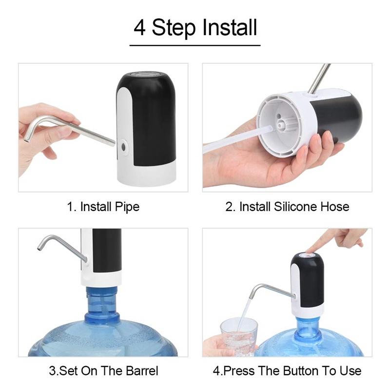 Умный электрический перезаряжаемый диспенсер для воды USB Насос для бутылей с водой Автоматический Портативный С переключателем Новый
