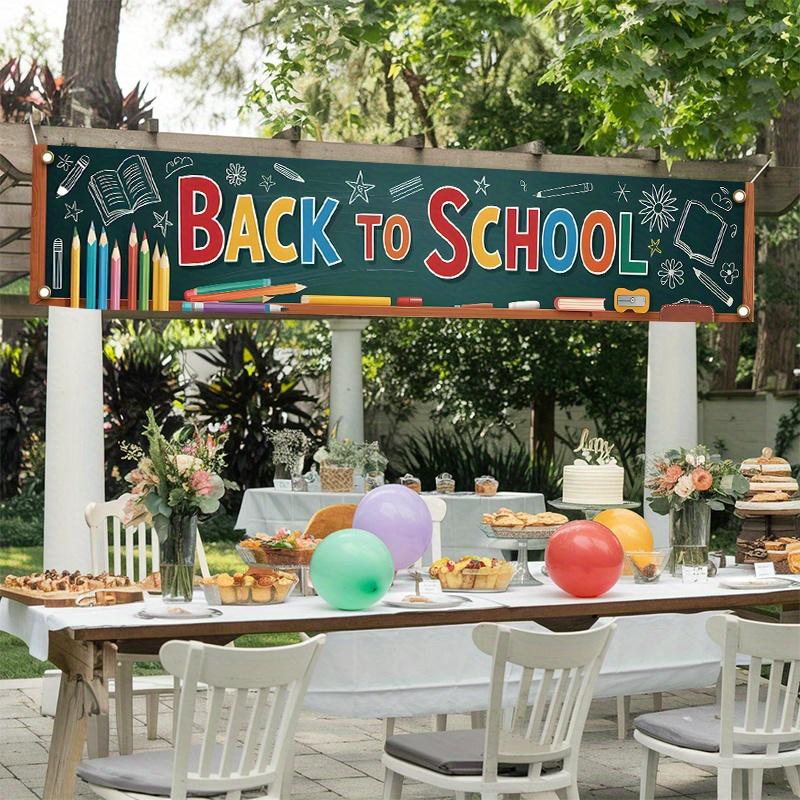 Welcome Back Holiday School Outdoor Banner 17x78in, Garden Fence Classroom Decor