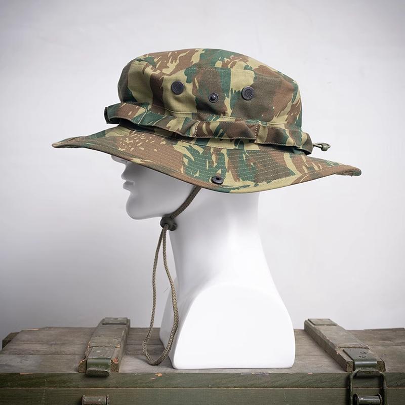 BEPAN Four Cluster Benny Hat M81 Woodland Outdoor Fisherman Hat Round Brimmed Hat