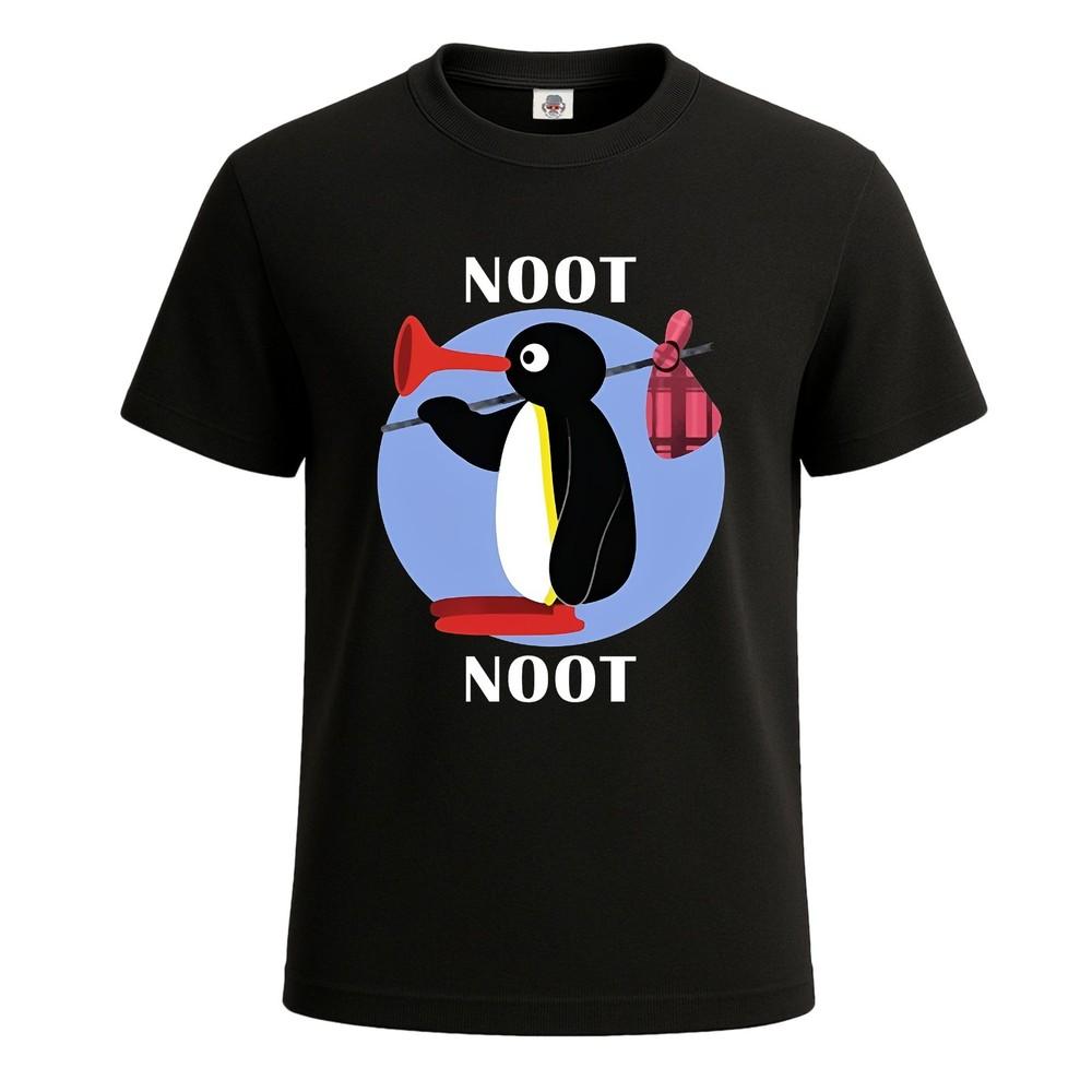 New noot noot pingu cotton graphic tees mens tshirt gift party novelty top tee