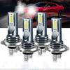 4pcs H7 Led Headlight Bulb Kit High Low Beam 6000k 220w 60000lm Super Bright White