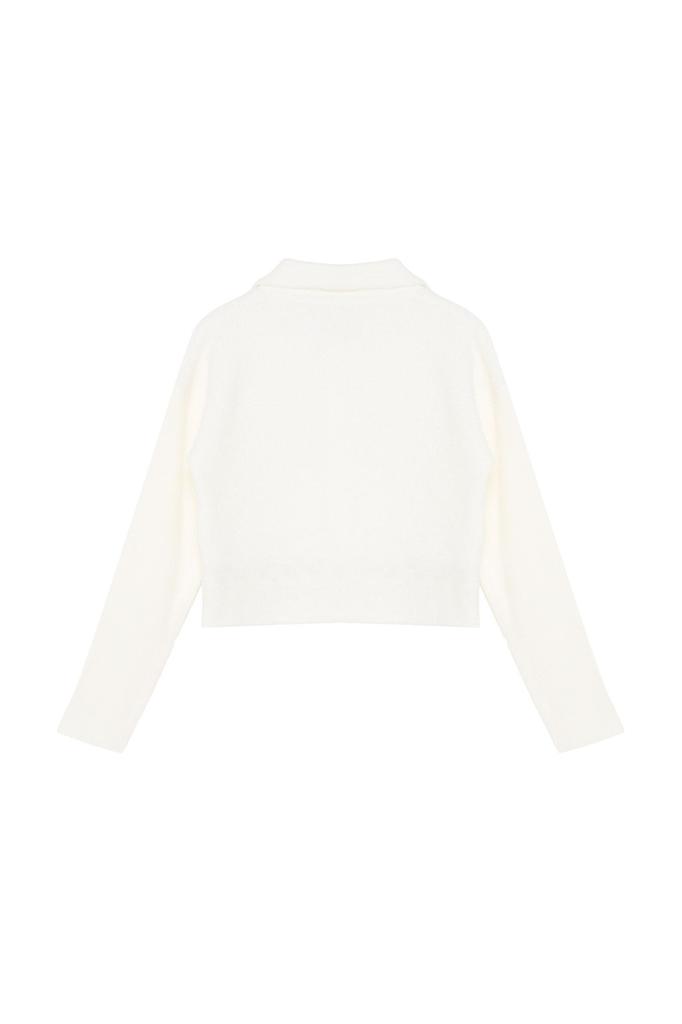 Женский модный стильный кардиган, норковый кардиган оверсайз, широкий крой, пальто с воротником-поло из букле, трикотаж, кардиган