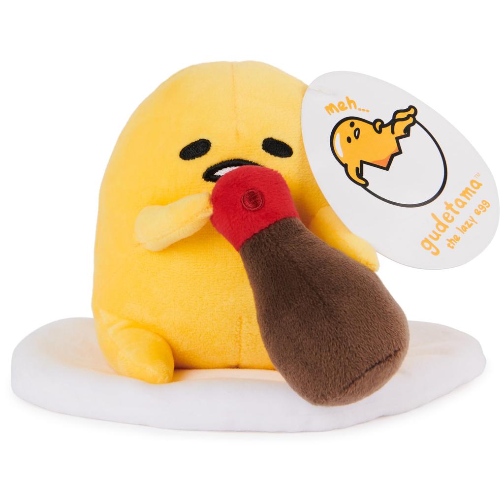 GUND Sanrio Gudetama Udetamago Plush Gudetama and Shoyu Ages 1 Year and Up Toy, Detama, 5-inch,