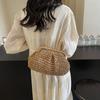 Summer New Straw Weaving Crossbody Bag Fashionable and Casual Shell Bag Women's Shoulder Bag