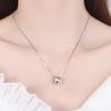 Creative ring necklace Women's double ring Simple temperament Clavicle chain Niche item jewelry Commemorative gift