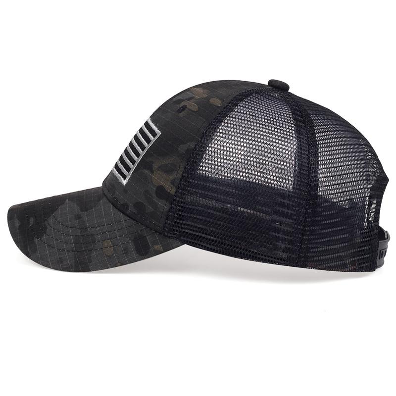 Unisex American Flag Embroidery Baseball Net Caps Spring and Summer Outdoor Adjustable Casual Hats Sunscreen Hat