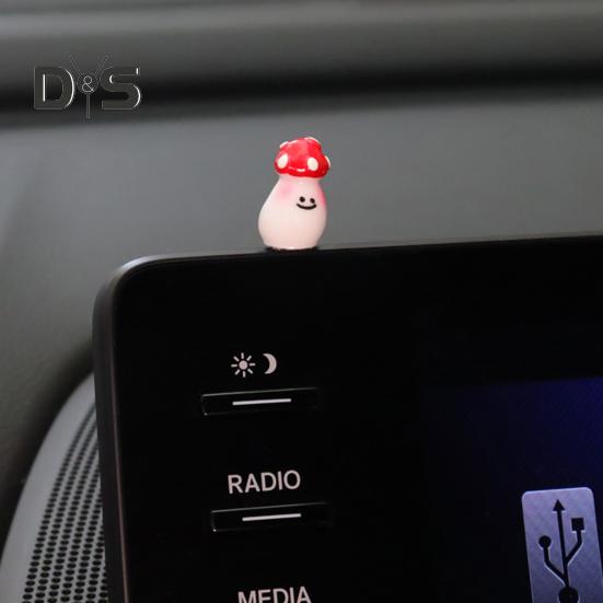 7 шт. грибовидный автомобильный приборный щиток, зеркало заднего вида, фигурка гриба, украшение для автомобиля, милые аксессуары для салона автомобиля