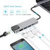 5 в 1 USB C HUB Type C док-станция 4K 30 Гц HDMI-совместимый RJ45 Lan Ethernet разветвитель SD/TF PD 100 Вт адаптер для ноутбука Macbook