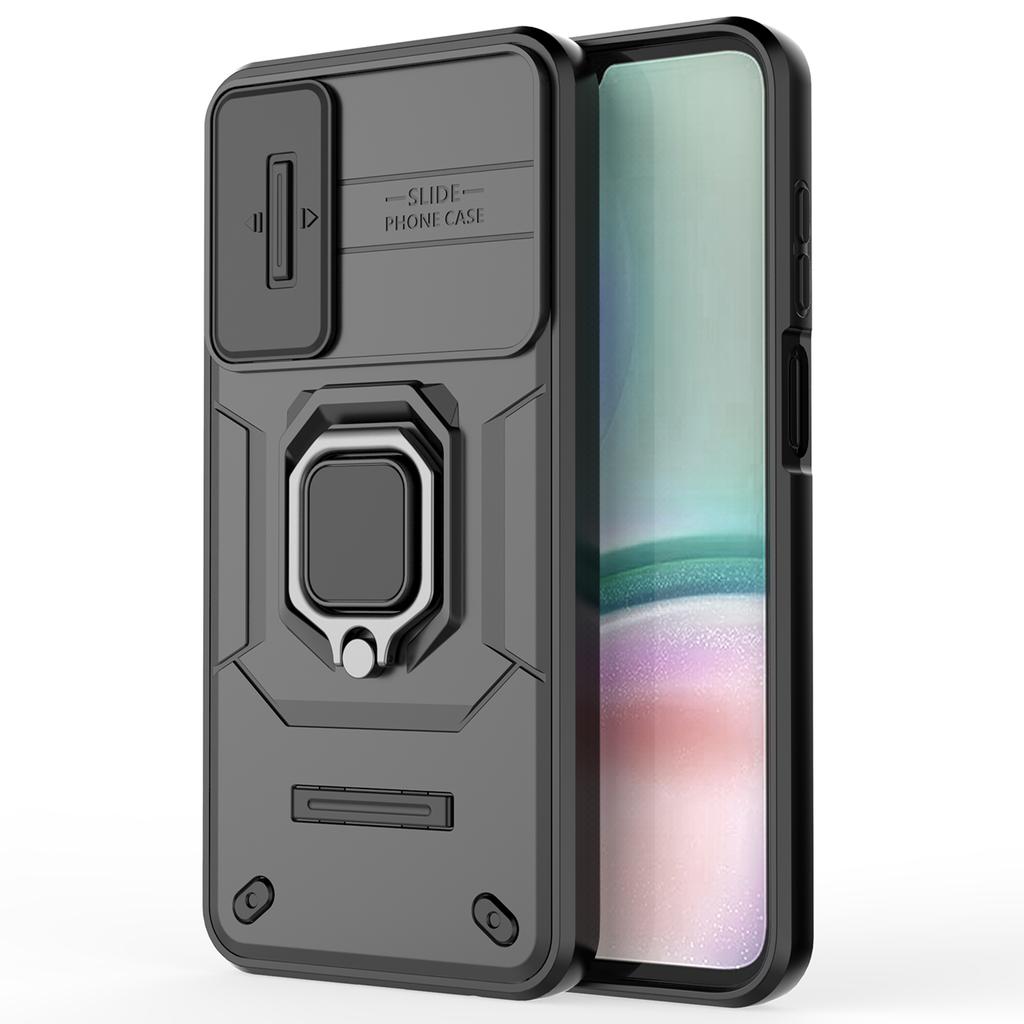 For Samsung Galaxy A15 4G/A15 5G Protective Case Slide Lens Cover PC+TPU Phone Shell