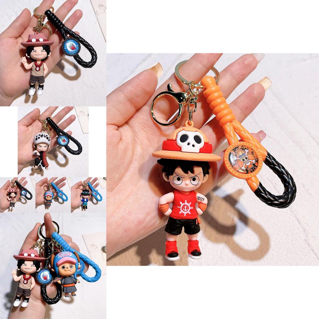 Charming One Piece Keychain Luffy Nami Sanji Zoro Silicone Material Ideal For Parties