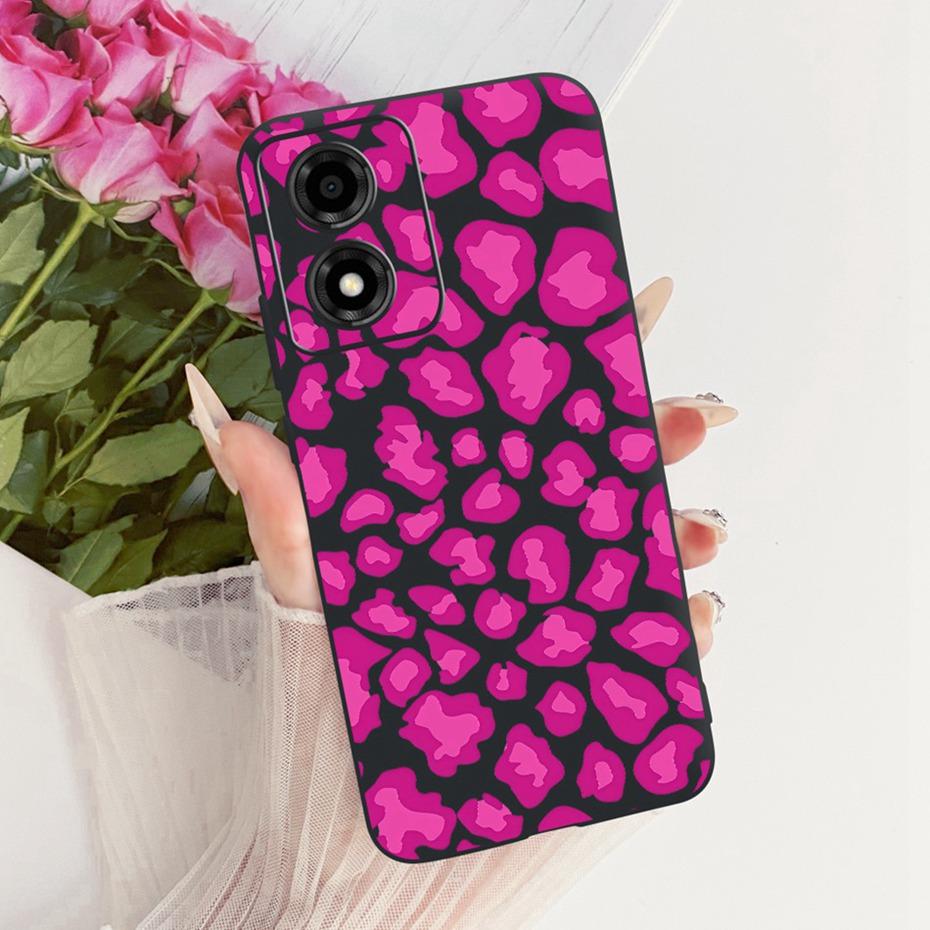 Cute Printing Phone Case For Motorola Moto E14 Soft Black Silicone TPU Cases For Moto E14 Covers Bumpers