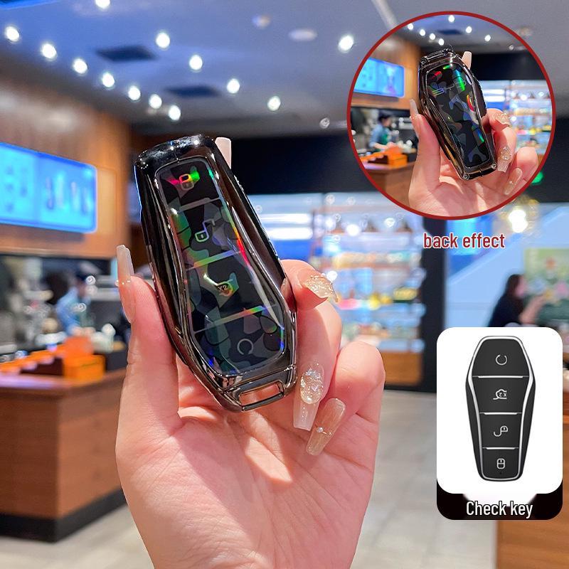 BYD Key Case for Song Plus, Qin DMi, Han EV, Dolphin, Seagull - Metal Buckle Full Coverage Accessories