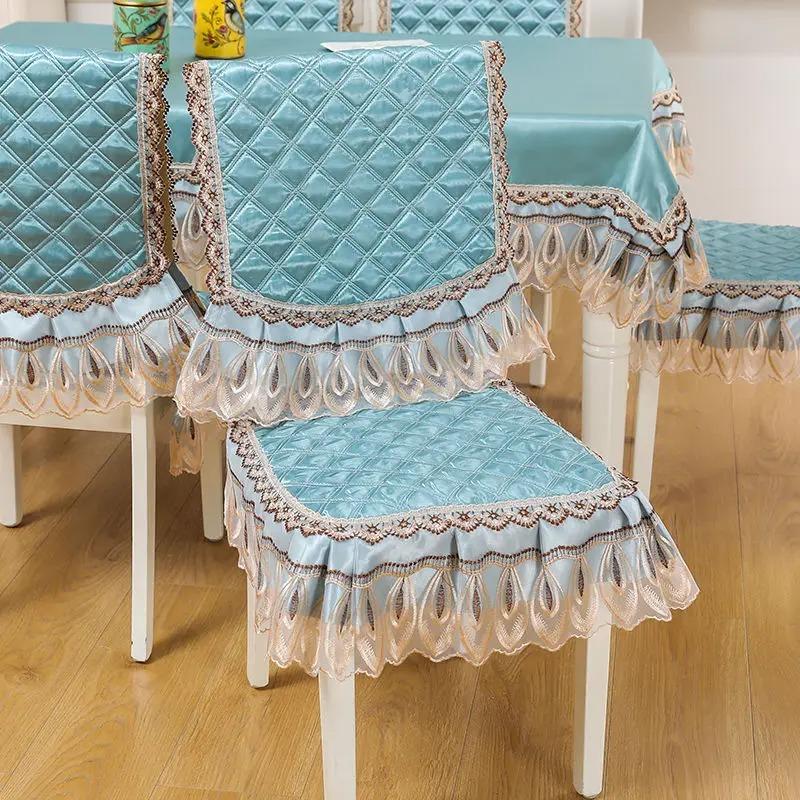 Чехлы на обеденные стулья, домашняя антигрязная подушка, европейский жаккардовый чехол на стул, подушка для домашнего стула, универсальный домашний декор