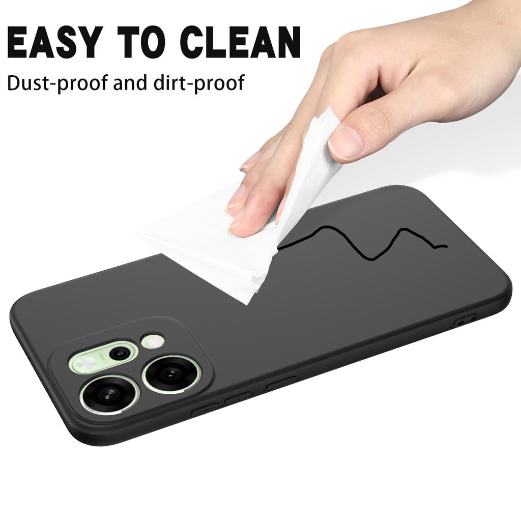 For Oppo Reno14 5G (China)/Oppo Reno14 5G (Global) Liquid Silicone Case Phone Back Cover with Hand Strap