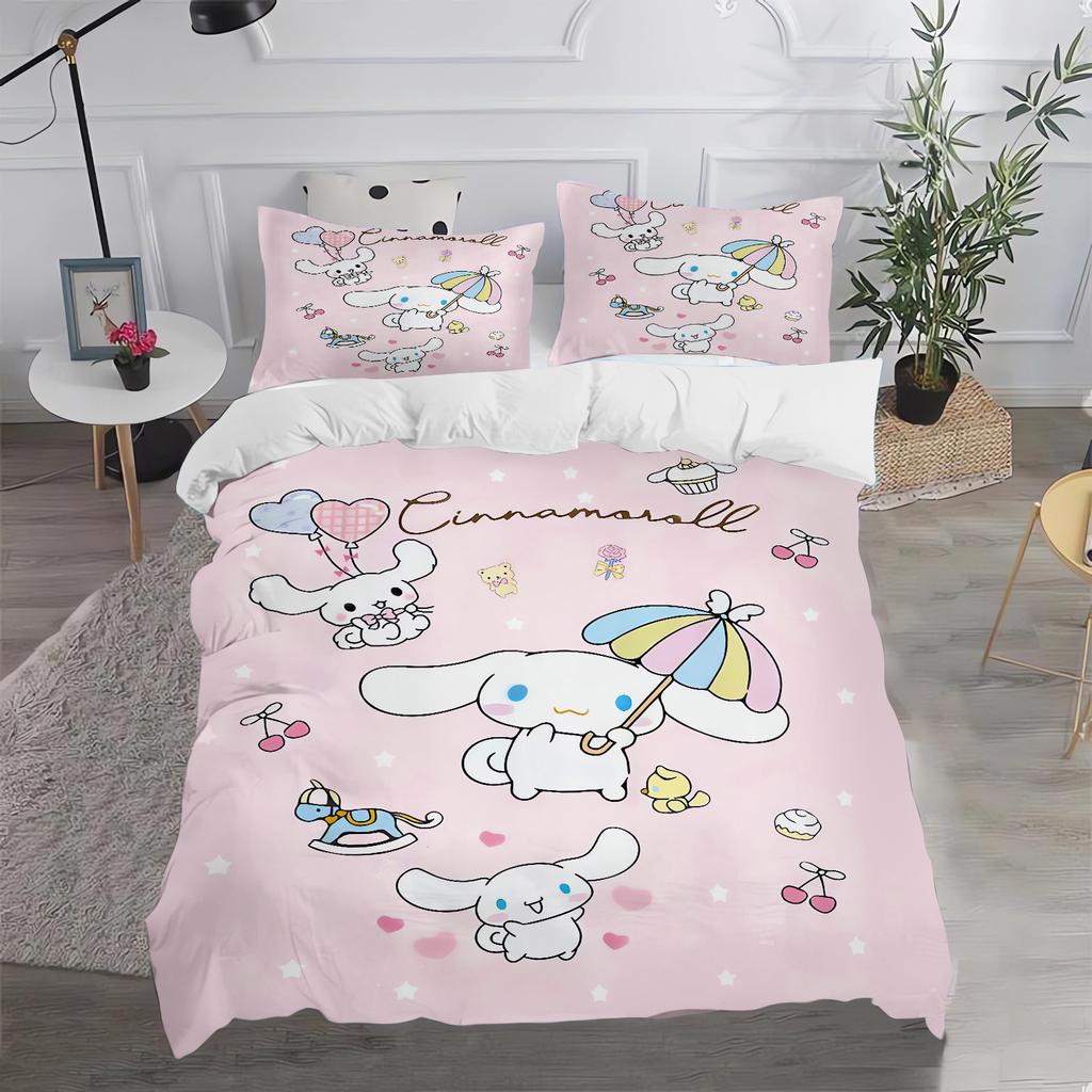 Cinnamoroll Sanrio Quilt Cover, Anime Printed Cartoon Duvet, Skin-Friendly, Breathable, Cute, Warm, Bedding, Warmth, New Design