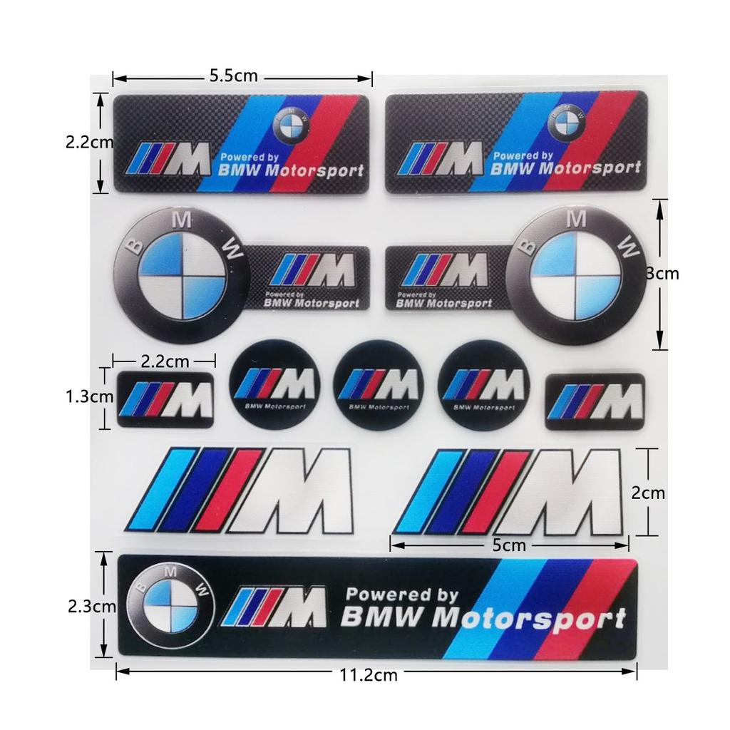 YGIE8 Car Decoration Strip Trunk Relief Stickers Decals For Bmw M Power Performance E28 E30 E34 E36 E46 E60 E90 F84 F87 X1 X3 X5 X6